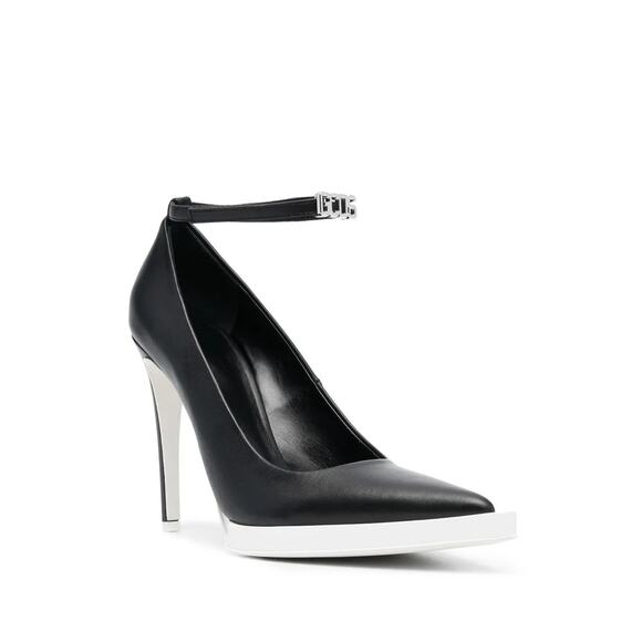 GCDS 110mm Pointed Leather Pumps - 10 - Black - Picture 2 of 4